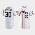 Houston Astros #30 Kyle Tucker White Jereymy 60th Anniversary Flex Base Stitched Jersey