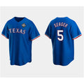 Texas Rangers #5 Corey Seager Royal Jereymy 2023 World Series Stitched Jersey