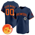 Custom Milwaukee Brewers x Dragon Ball Navy Jereymy Vapor Premier Limited Jersey - All Stitched