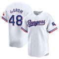 Texas Rangers #48 Jacob deGrom White Jereymy Home Limited Player Jersey
