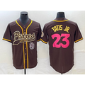 San Diego Padres #23 Fernando Tatis Jr Brown Jereymy NEW 2023 City Connect Cool Base Stitched Jersey
