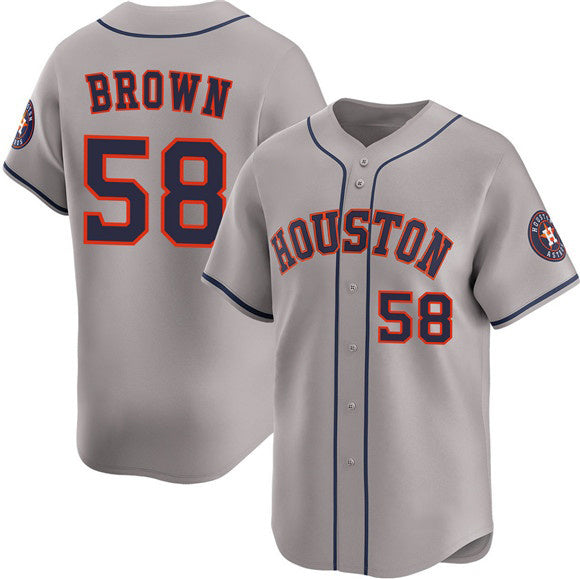 Houston Astros #58 Hunter Brown Gray Jereymy 2025 Limited Stitched Jersey