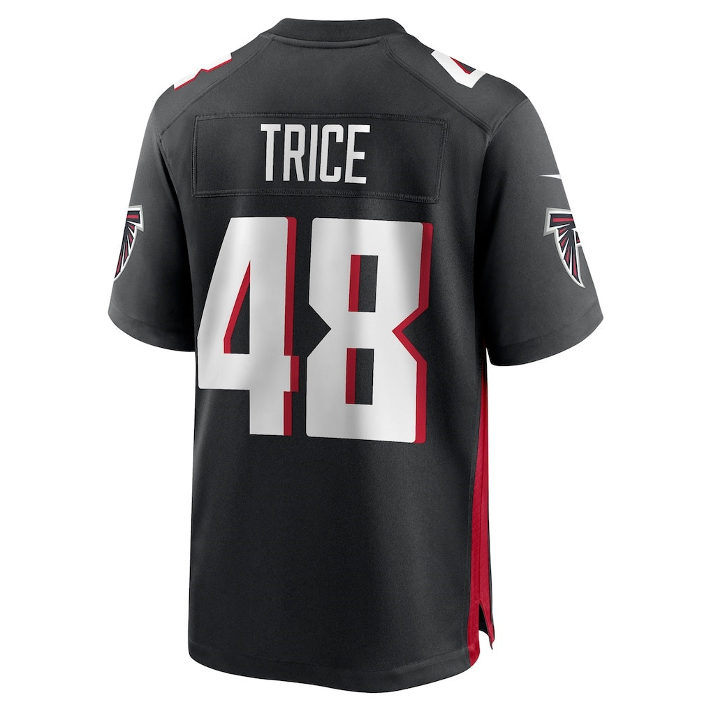 A.Falcons #48 Bralen Trice Black Jereymy Team Game Jersey