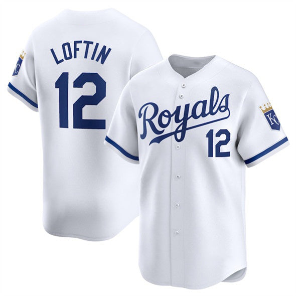 Kansas City Royals #12 Nick Loftin White Jereymy 2024 Home Limited Stitched Jersey