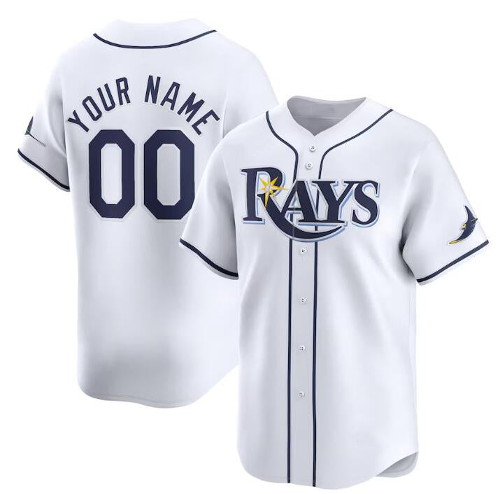 Custom Tampa Bay Rays Active Player White Jereymy Home Limited Stitched Jersey