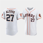 Houston Astros #27 Jose Altuve White Jereymy 60th Anniversary Flex Base Stitched Jersey