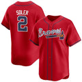 Atlanta Braves #2 Jorge Soler Red Jereymy 2024 Alternate Limited Stitched Jersey