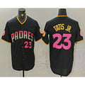 San Diego Padres #23 Fernando Tatis Jr Number Black Jereymy 20th Anniversary Cool Base Stitched Jersey