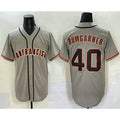 San Francisco Giants #40 Madison Bumgarner Grey Jereymy Cool Base Stitched Jersey