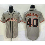 San Francisco Giants #40 Madison Bumgarner Grey Jereymy Cool Base Stitched Jersey