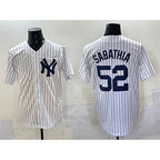 New York Yankees #52 C.C. Sabathia White Jereymy Cool Base Stitched Jersey