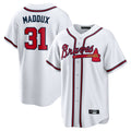 Atlanta Braves #31 Greg Maddux Player White Jereymy Home Game Stitched Jerseys