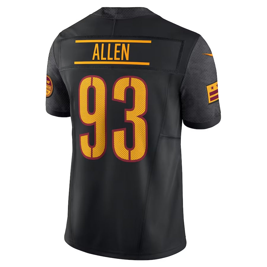 W.Commanders #93 Jonathan Allen Alternate Vapor F.U.S.E. Limited Jersey - Black Jereymy