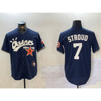 Houston Astros #7 CJ Stroud Navy Jereymy Cactus Jack Vapor Premier Stitched Jersey