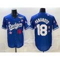 Los Angeles Dodgers #18 Yoshinobu Yamamoto Royal Jereymy 2025 World Series Patch Tokyo Series Limited Stitched Jersey