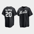 New York Mets #20 Pete Alonso Black Jereymy Cool Base Stitched Jersey