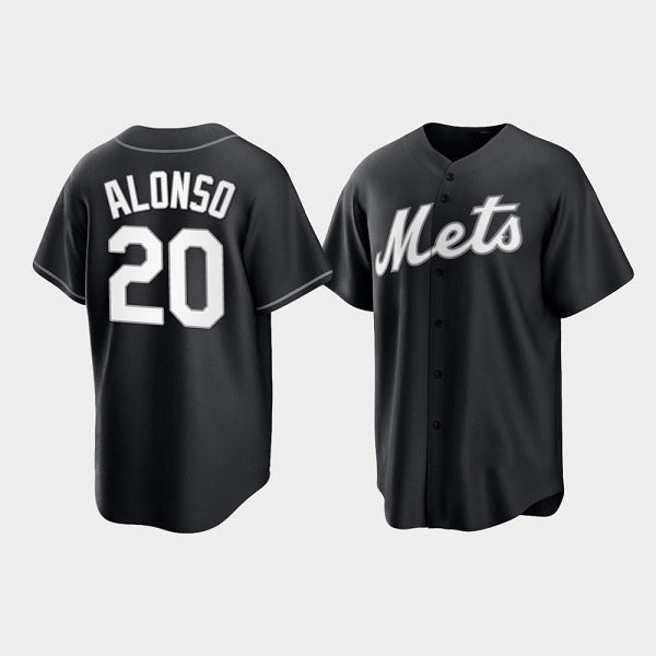 New York Mets #20 Pete Alonso Black Jereymy Cool Base Stitched Jersey