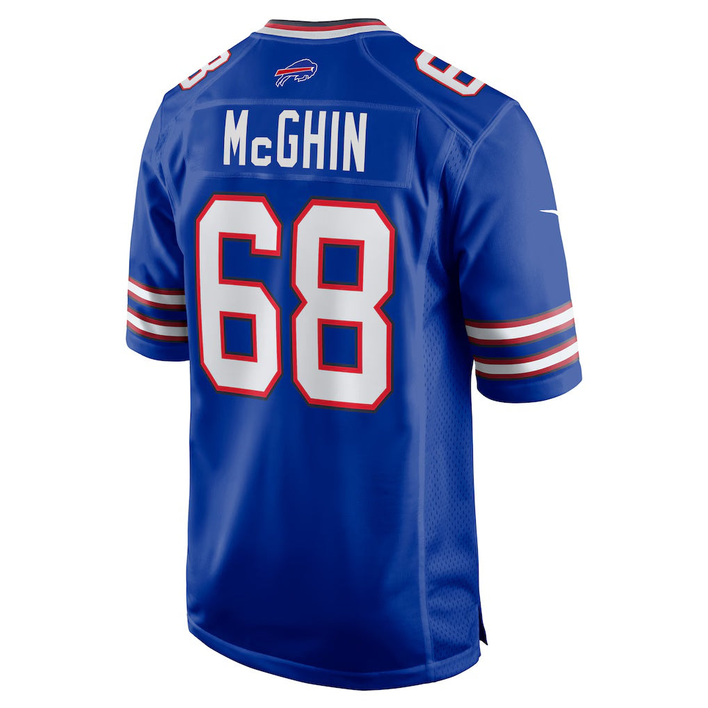B.Bills #68 Garrett McGhin Royal Jereymy Team Game Jersey