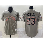 San Diego Padres #23 Fernando Tatis Jr. Gray Jereymy Fashion Throwback With Patch Cool Base Stitched Jersey