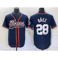 Detroit Tigers #28 Javier B¨¢ez Navy Jereymy Cool Base Stitched Jersey
