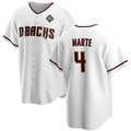 Arizona Diamondbacks #4 Ketel Marte White Jereymy 2023 World Series Cool Base Stitched Jersey