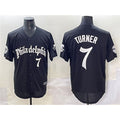 Philadelphia Phillies #7 Trea Turner Black Jereymy Gothic Vapor Limited Stitched Jersey