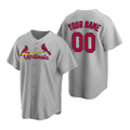 Custom St. Louis Cardinals Gray Jereymy Stitched Cool Base Road Jersey