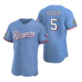 Texas Rangers #5 Corey Seager Light Blue Jereymy Flex Base Stitched Jersey