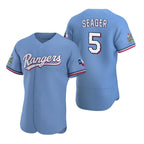 Texas Rangers #5 Corey Seager Light Blue Jereymy Flex Base Stitched Jersey