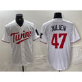 Minnesota Twins #47 Edouard Julien White Jereymy Cool Base Stitched Jerseys