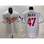 Minnesota Twins #47 Edouard Julien White Jereymy Cool Base Stitched Jerseys
