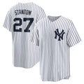 New York Yankees #27 Giancarlo Stanton White Jereymy Home Replica Player Name Jersey