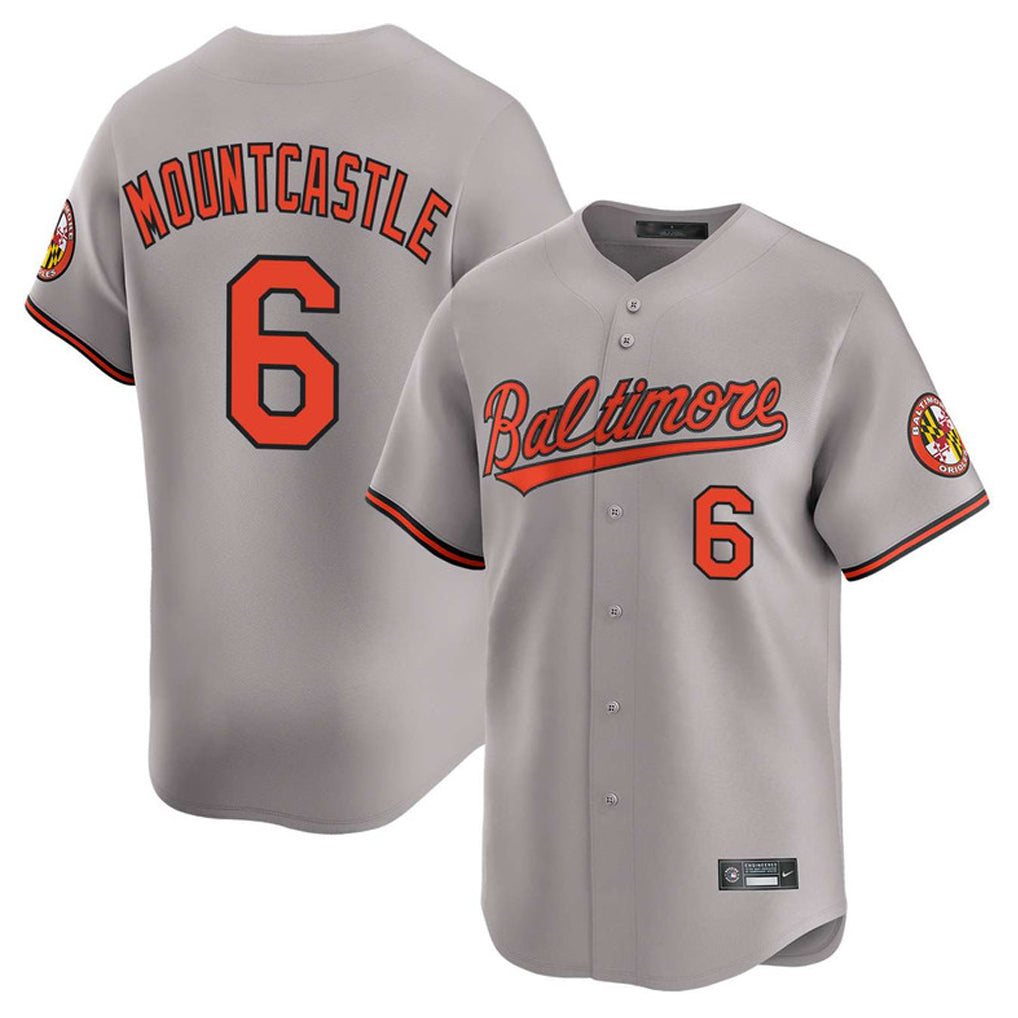 Baltimore Orioles #6 Ryan Mountcastle Player Gray Jereymy Limited Home Game Stitched Jerseys