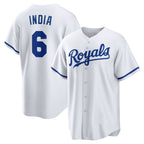Kansas City Royals #6 Jonathan India White Jereymy Home Replica Player Jersey