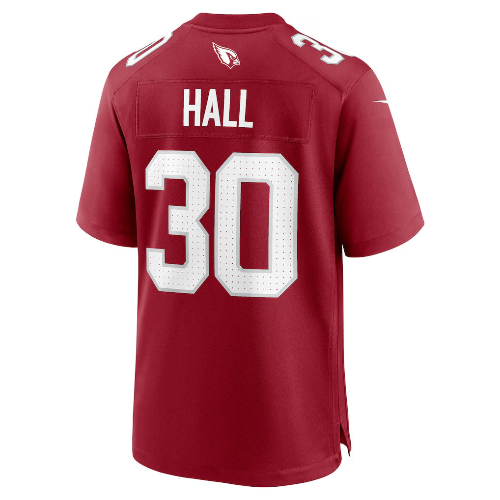 A.Cardinals #30 Darren Hall Cardinal Jereymy Team Game Jersey