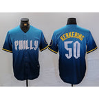 Philadelphia Phillies #50 Orion Kerkering Blue Jereymy 2024 City Connect Limited Stitched Jersey
