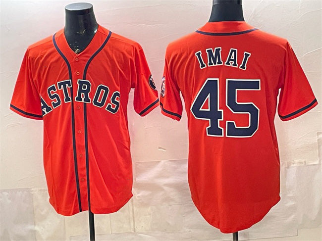 Houston Astros #45 Tatsuya Imai Orange Jereymy Cool Base Stitched Jersey