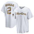 Miami Marlins #2 Jazz Chisholm Jr. White Jereymy 2022 All-Star Cool Base Stitched Jersey