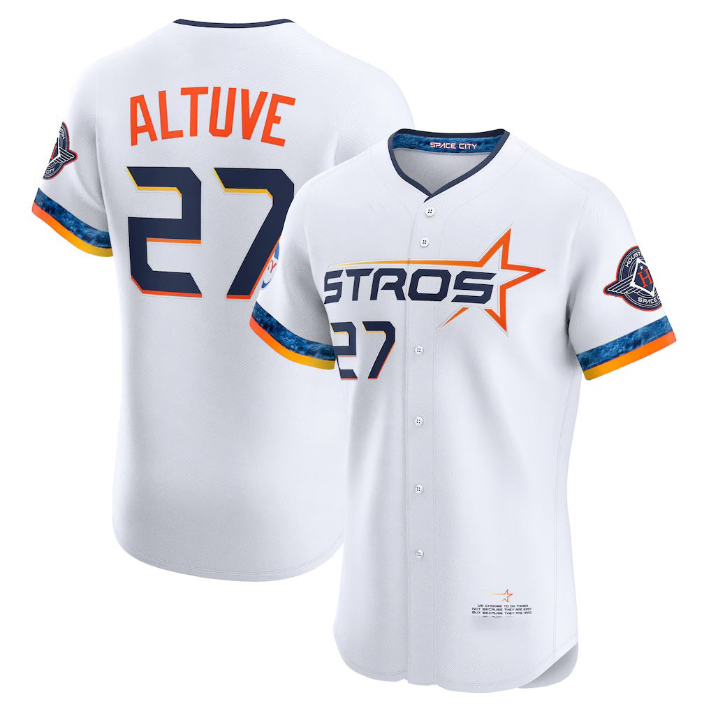 Houston Astros #27 Jose Altuve White Jereymy 2025 City Connect Elite Player Jersey