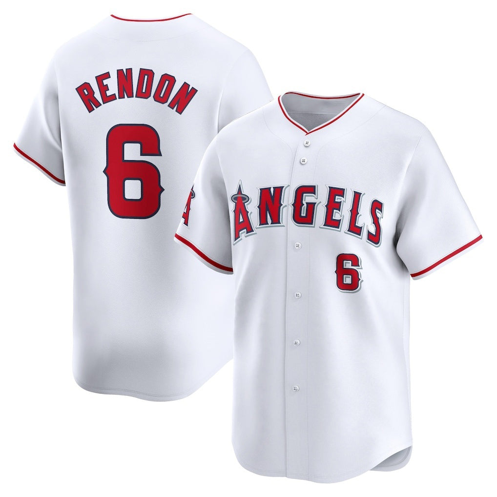 Los Angeles Angels #6 Anthony Rendon White Jereymy Home Limited Player Jersey