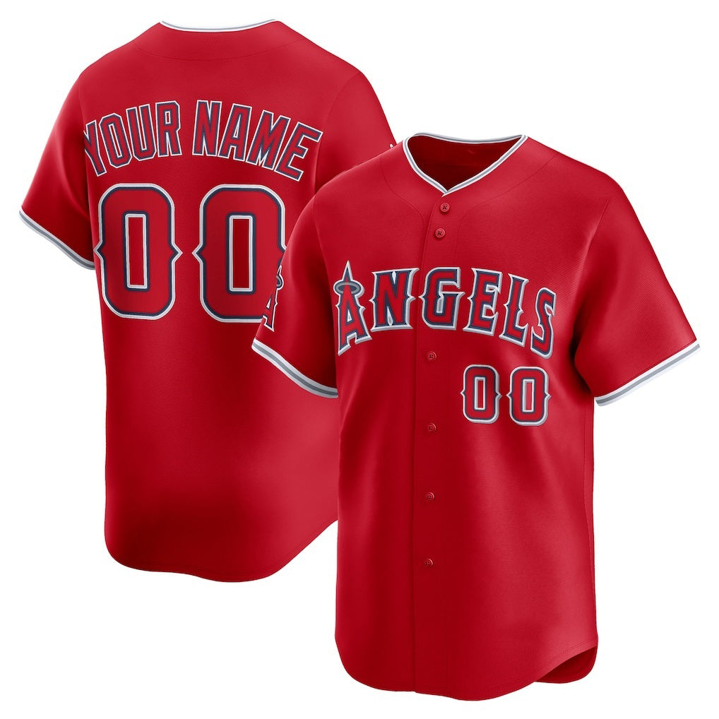 Custom Los Angeles Angels Red Jereymy Alternate Limited Jersey