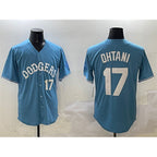 Los Angeles Dodgers #17 Shohei Ohtani Light Blue Jereymy Limited Stitched Jersey
