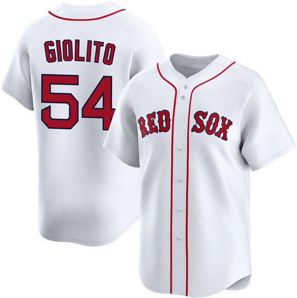 Boston Red Sox #54 Lucas Giolito White Jereymy 2024 Home Limited Stitched Jersey