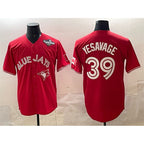 Toronto Blue Jays #39 Trey Yesavage Red Jereymy 2025 World Series Cool Base Stitched Jersey