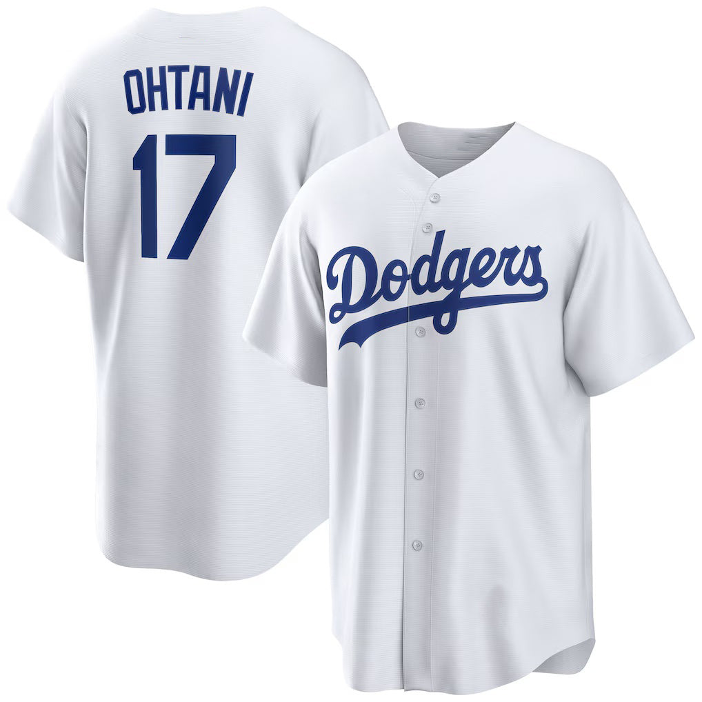 Los Angeles Dodgers #17 Shohei Ohtani White Jereymy Home Replica Player Jersey
