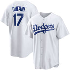 Los Angeles Dodgers #17 Shohei Ohtani White Jereymy Home Replica Player Jersey