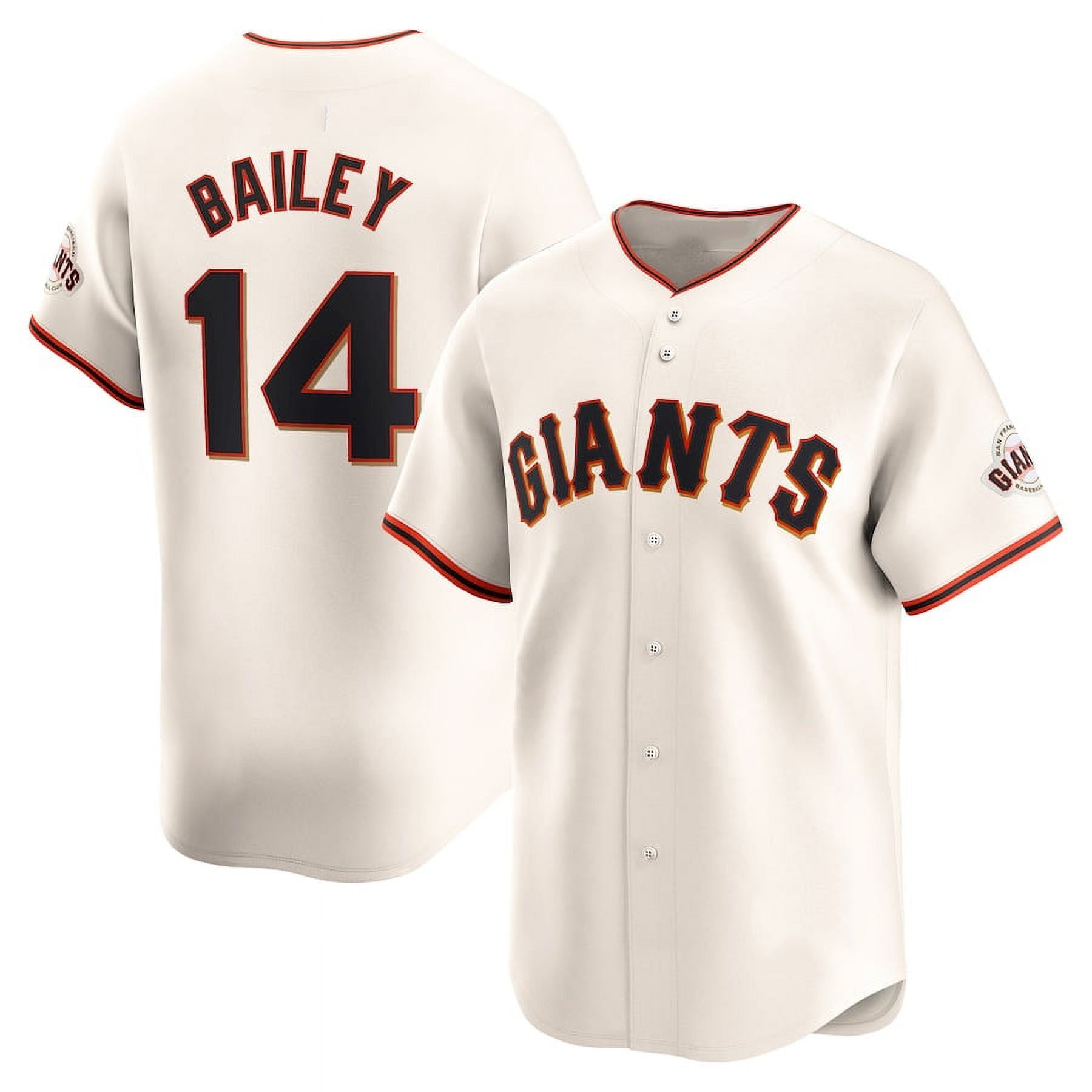 San Francisco Giants #14 Patrick Bailey Cream Jereymy 2024 Home Limited Stitched Jersey