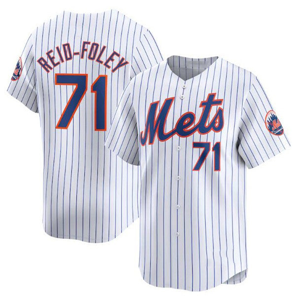 New York Mets #71 Sean Reid-Fole White Jereymy 2024 Home Limited Stitched Jersey