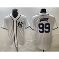 New York Yankees #99 Aaron Judge White Jereymy Fashion Cool Base Jersey