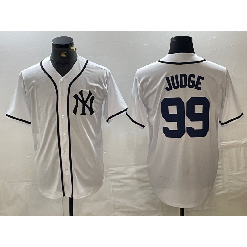 New York Yankees #99 Aaron Judge White Jereymy Fashion Cool Base Jersey